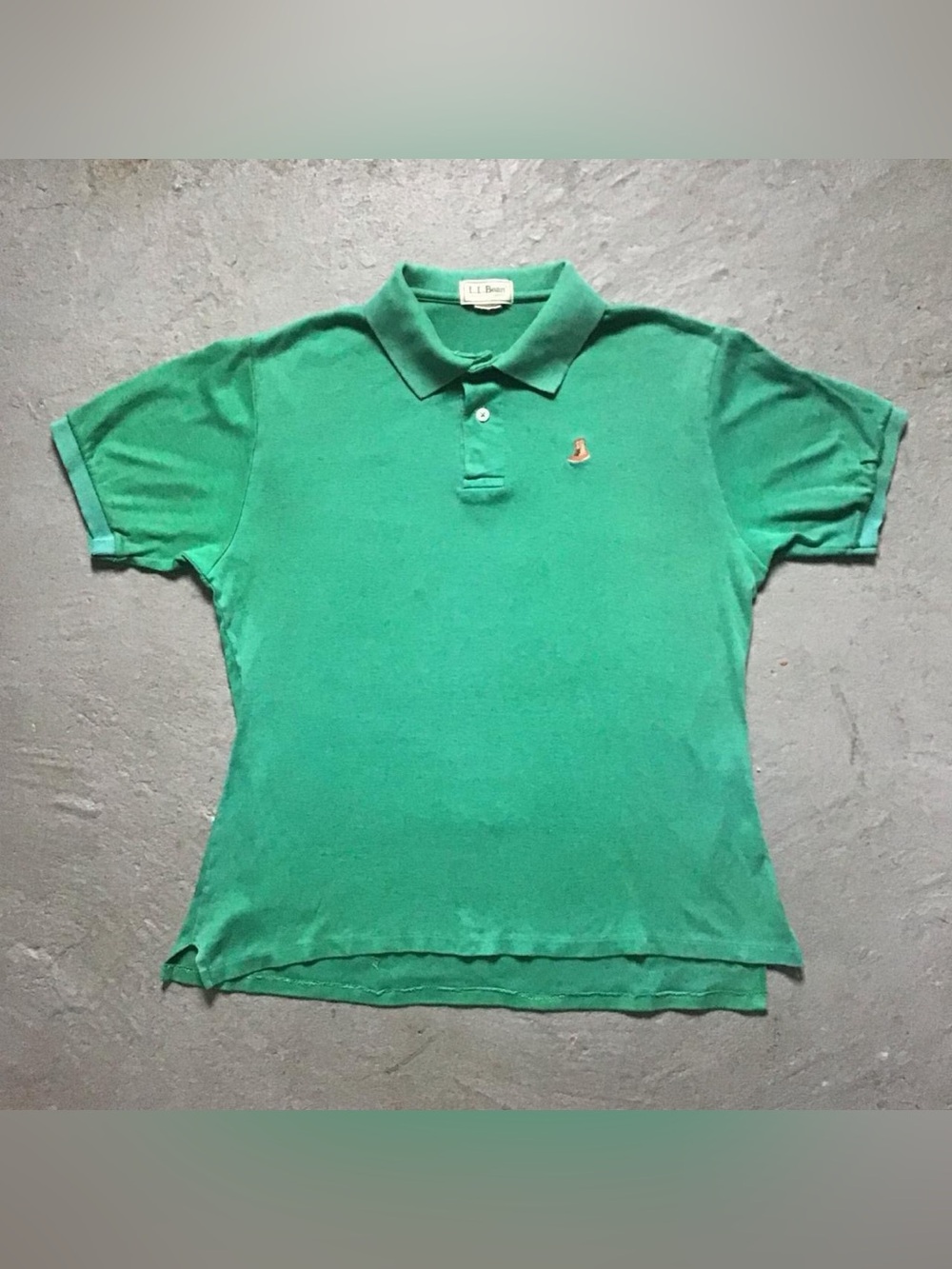 VTG 80s L.L. Bean Kelly Green Polo Shirt
